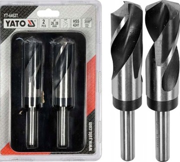YATO ZESTAW WIETYŁA DO METALU WIERTŁO HSS 2szt 26-28MM