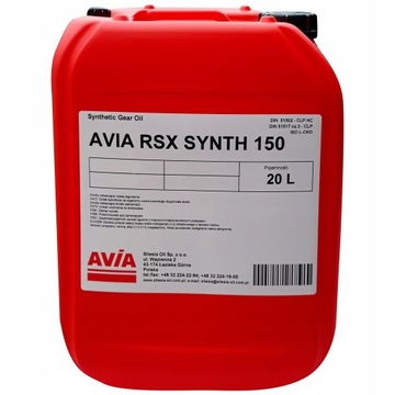 Olej przekładniowy AVIA SYNTH RSX 150 20L