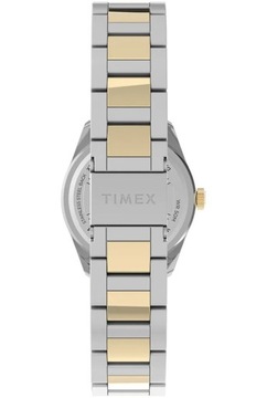 ELEGANCKI ZEGAREK DAMSKI TIMEX TW2V26400 MODNY BICOLOR SREBRNO-ZŁOTY 32mm