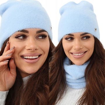 CZAPKA ALPAKA GŁADKA DAMSKA CIEPŁA WYGODNA DAMSKA SPORTOWA KOLORY 2110