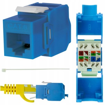 NEKU Keystone RJ45 UTP kat.6 moduł beznarzędziowy