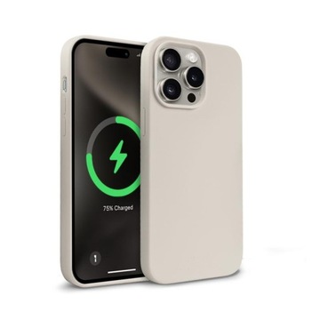 Etui iPhone 15 Pro MagSafe Kamienny beż Crong