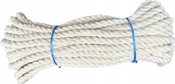 Lina bawełniana kręcona 8mm - 10m sznurek bawełniany sznur żeglarski