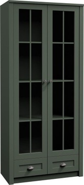 Prowansja Green W2S -witryna 2 drzwiowa 2 szuflady