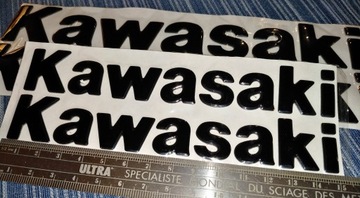 Эмблема 3D надпись Kawasaki BLACK 15x2.3 J300 ZX10R