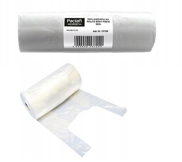 PACLAN Reklamówki zrywki jednorazowe w rolce HDPE