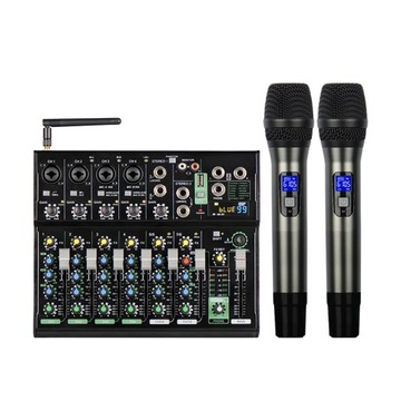 Mikser estradowy 8-kanałowy, Bluetooth, z 2 Mikrofonami - MICKLE
