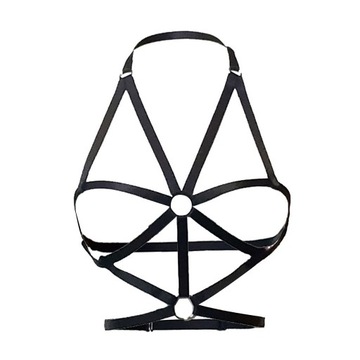 ch-Women Harness Bra Elastic Cage Bra Crop