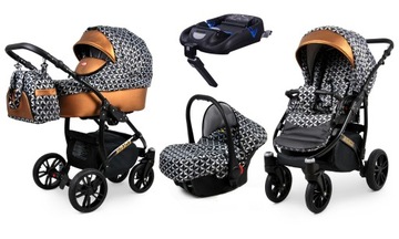 BabyLux Wózek 4w1 dziecięcy Miracle + baza Isofix