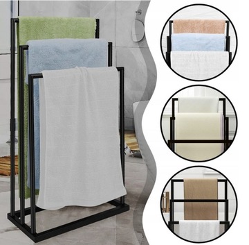 Вешалка для полотенец, МЕТАЛЛИЧЕСКАЯ ВЕШАЛКА, ОТДЕЛЬНО СТОЯЩАЯ ВАННАЯ ЛОФТ, 3 УРОВНЯ