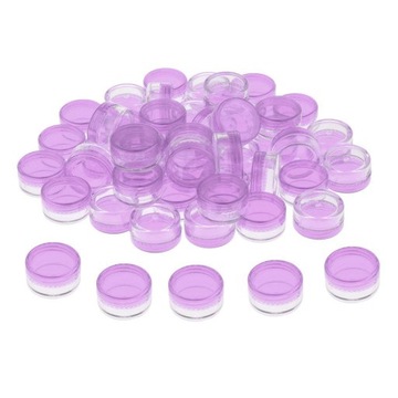 50 paczek plastikowych słoików do różu przenośny fioletowy