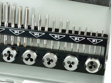 Zestaw gwintowniki i narzynki M3-M12 32el. Geko