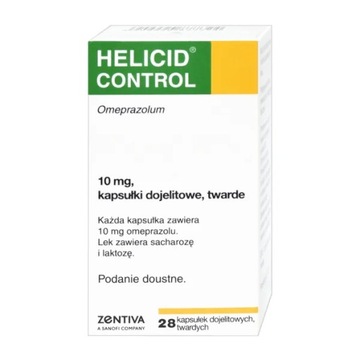 Helicid Control, 10 mg, kapsułki dojelitowe, twarde, 28 sztuk