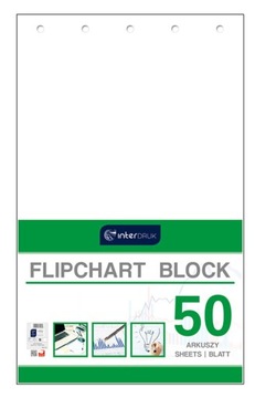 Blok do flipchartów 100x64 cm 50 kartek gładki Int