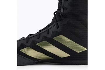 БОКСЕРСКИЕ КРОССОВКИ ADIDAS BOX HOG 4 ЧЕРНО-ЗОЛОТЫЕ, размер 40 2/3