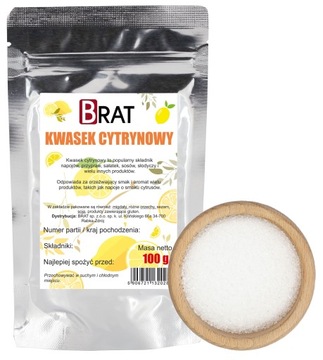 KWASEK CYTRYNOWY 100g Kwas spożywczy czysty E330