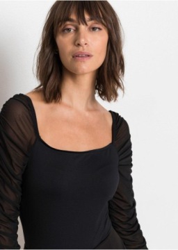 BONPRIX _ZT 1NB ЧЕРНЫЙ БОДИ С СЕТКОЙ _/ 40