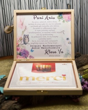 Благодарственная коробка Мерси для учителя