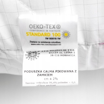 PODUSZKA Antystresowa z zamkiem 50x70 CALMA włókna