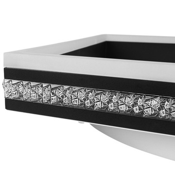 ДЕКОРАТИВНАЯ ГЛАМУРНАЯ ЛЮСТРА СОВРЕМЕННАЯ ПОТОЛОЧНАЯ ФОНД КВАДРАТНЫЕ СВЕТОДИОДНЫЕ КРИСТАЛЛЫ 46ВТ