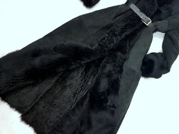 Натуральная овчина овчина угольно-черная MAXI140см L XL XXL