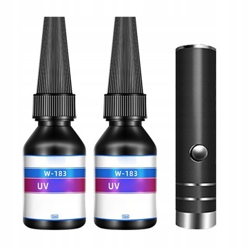 2 X 10ML KLEJ UV DO PLASTIKU SZKŁA LAMPA UV