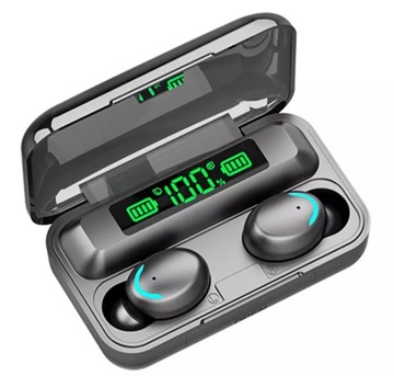 SŁUCHAWKI BEZPRZEWODOWE TWS BLUETOOTH BT DOUSZNE POWERBANK LCD PRO ZS2N