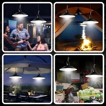 СОЛНЕЧНАЯ ЛАМПА 2x СВЕТОДИОДНАЯ ЛЮСТРА ПОДВЕСНАЯ САДОВАЯ ПАНЕЛЬ + ПУЛЬТ ДИСТАНЦИОННОГО УПРАВЛЕНИЯ