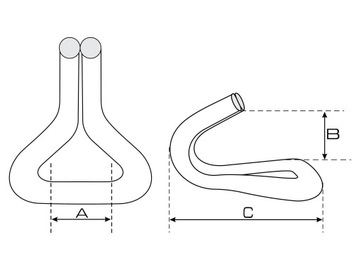 Stalowy hak mocujący pasa transportowego typu podwójny pazur 50 mm