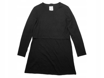 TEZENIS czarna sukienka dresowa dzianinowa minimalizm 40 42