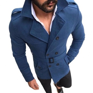 Autumn Winter Trench Coat Double-breasted Solid Co