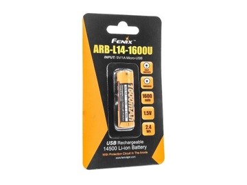 Аккумулятор Fenix ​​USB ARB-L14U (14500 1600 мАч 1,5