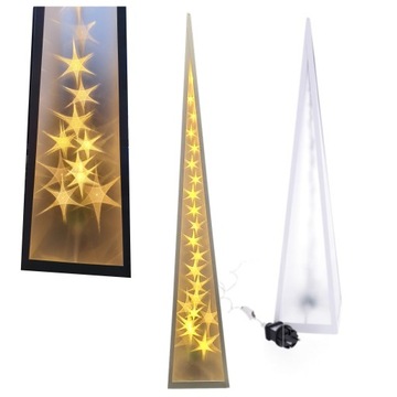 РОЖДЕСТВЕНСКАЯ ЕЛКА ПИРАМИДА LED ВРАЩАЮЩИЕСЯ ЗВЕЗДЫ 16*16*90СМ 230В