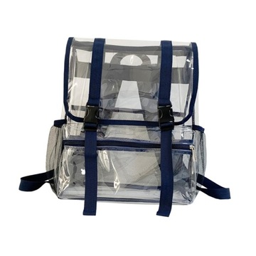 Transparent Bag with Pocket PVC Clear Backpack for