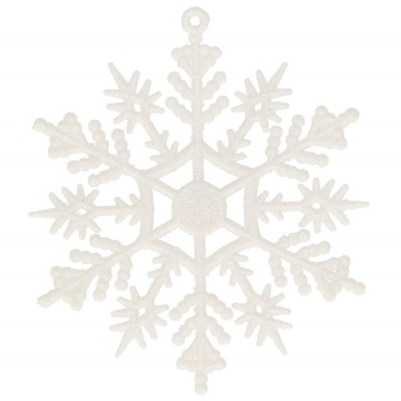 BOMBKI CHOINKOWE BIAŁE ZAWIESZKI ŚNIEŻYNKI 3szt OZDOBY NA CHOINKĘ DEKORACJA