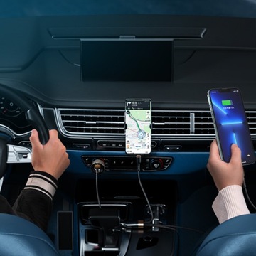 АВТОМОБИЛЬНОЕ ЗАРЯДНОЕ УСТРОЙСТВО ROCK H16 USB USB-C PD ПОДАЧА ПИТАНИЯ QC 72 Вт