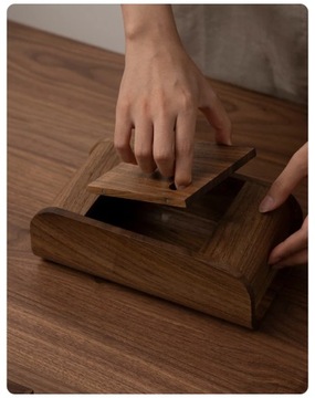 Simple Wooden Tissue Box Extractable Type Paper Towel Napkin Holders Home