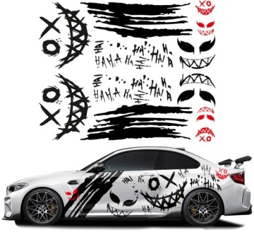 Samolepky Grafika na auto Motiv Ha Ha Joker 94x480 cm 2 kusy
