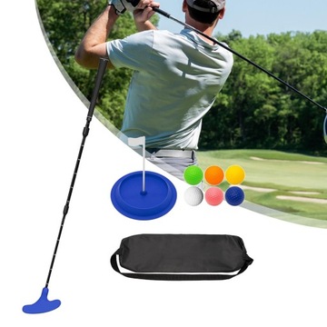 Zestaw kijów golfowych Putter Golf z 6 piłkami golfowymi i kubkiem do puttingu Golf w kolorze niebieskim