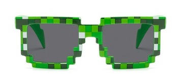 Солнцезащитные очки MINECRAFT Pixel Creper, зеленые