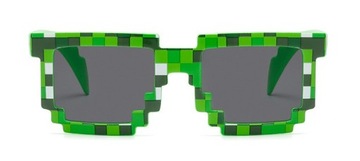Солнцезащитные очки MINECRAFT Pixel Creper, зеленые
