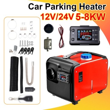 OGRZEWANIE POSTOJOWE TYPU WEBASTO 12V 24V 5-8KW DIESEL 5L 50M pilotem