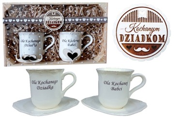 ELEGANCKIE KUBKI PREZENT na DZIEŃ Babci i Dziadka,