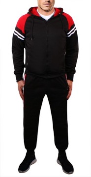 СПОРТИВНЫЙ КОСТЮМ МУЖСКИЙ Толстовка + брюки ХЛОПОК красный 001 M