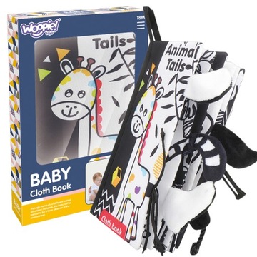 KSIĄŻECZKA DLA NIEMOWLĄT SENSORYCZNA KONTRASTOWA ZAWIESZKA WOOPIE BABY