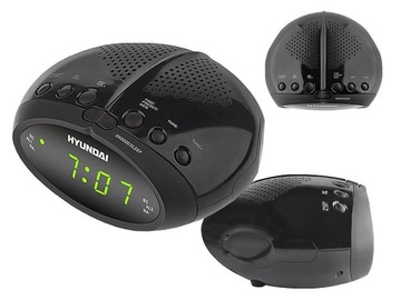 RADIOBUDZIK RADIO KUCHENNE RADIO FM SNOOZE BUDZIK ALARM Czarny HYUNDAI
