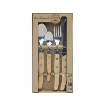 Amefa Lou Laguiole Canopee Cutlery Set | 24pcs | Wood