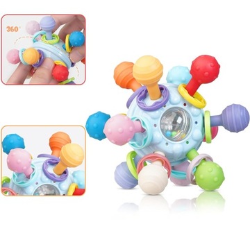 СЕНСОРНАЯ ИГРУШКА МОНТЕССОРИ ПРОРЕЗЫВАТЕЛЬ ДЛЯ ДЕТЕЙ 0-12 МЕСЯЦЕВ ПОДАРОК
