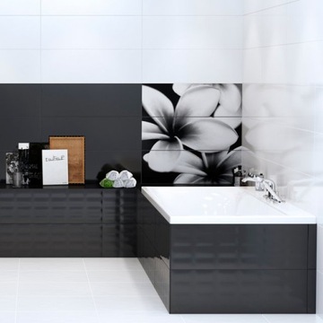 НАСТЕННАЯ ПЛИТКА PRET A PORTER, белая ГЛЯНЦЕВАЯ, 25x75