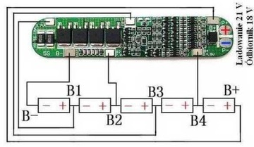 Балансное зарядное устройство PCM PCB BMS 5S 15A 18,5-21В